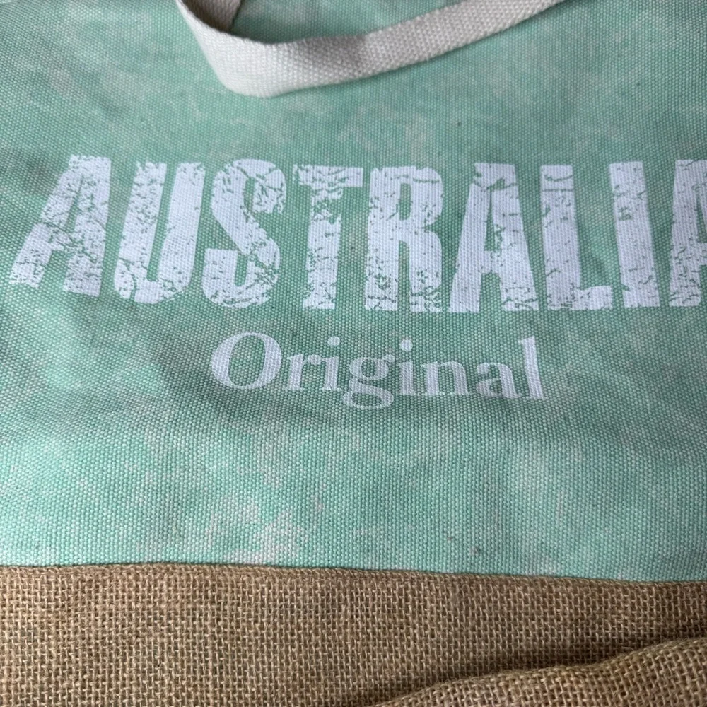 Robin Ruth | Mint and Tan Tote Bag